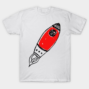 Rocket Doodle Black T-Shirt